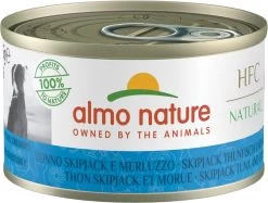 Almo Nature HFC Natural Natvoer Voor Honden – 24 X 95 Gram – Skipjack Tonijn & Kabeljauw – 24 X 95 Gram
