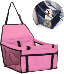 Autostoel Hond – Hondenmand Auto – Hondenstoel – Opvouwbaar – Roze