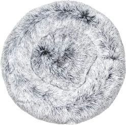 BEESSIES® Donut Hondenmand/hondenkussen 120 Cm – Wasbare Hoes – Grijs Wit Gradient – Hond Kussen Mand