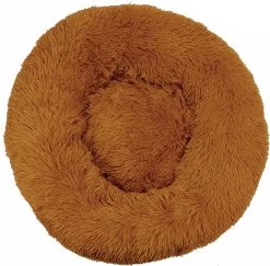 BEESSIES® Donut Hondenmand/hondenkussen 80 Cm – Wasbare Hoes – Cognac Bruin – Hond Kussen Mand