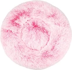 BEESSIES® Donut Hondenmand/hondenkussen 80 Cm – Wasbare Hoes – Neon Roze Wit Gradient – Hond Kussen Mand