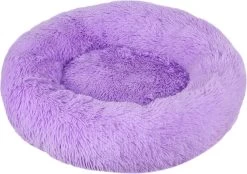 BEESSIES® Donut Hondenmand/kattenmand 50 Cm – Wasbare Hoes – Paars – Hond Kussen Mand
