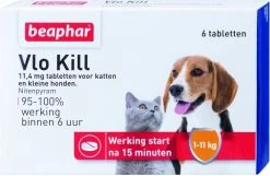 Beaphar Vlo Kill – Kleine Hond/Kat – Tot 11 Kg – 6 Tabletten