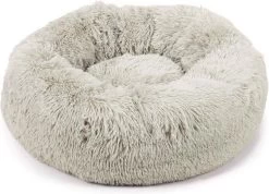 Beeztees Yali – Hondenmand – Pluche – Lichtgrijs – Diam. 60 Cm