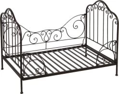 Clayre & Eef Hondenmand 80x53x58 Cm Bruin Zwart Ijzer Rechthoek Hondenbed Dierenmand Kattenmand