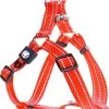 DDOXX Hondenharnas Nylon, Step-In, Reflecterend, Verstelbaar, Breakaway | Voor Kleine & Grote Honden | Borstharnas Hond Kat Puppy Auto | Puppy Harnas Kat Harnas | Oranje, XXS