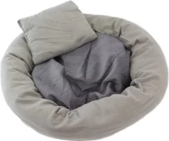 Dierenmand – Hondenmand – Kattenmand – Met Kussen – Voor Kleine Honden & Katten – Zacht – 40CM – Grijs – S – Wasbaar