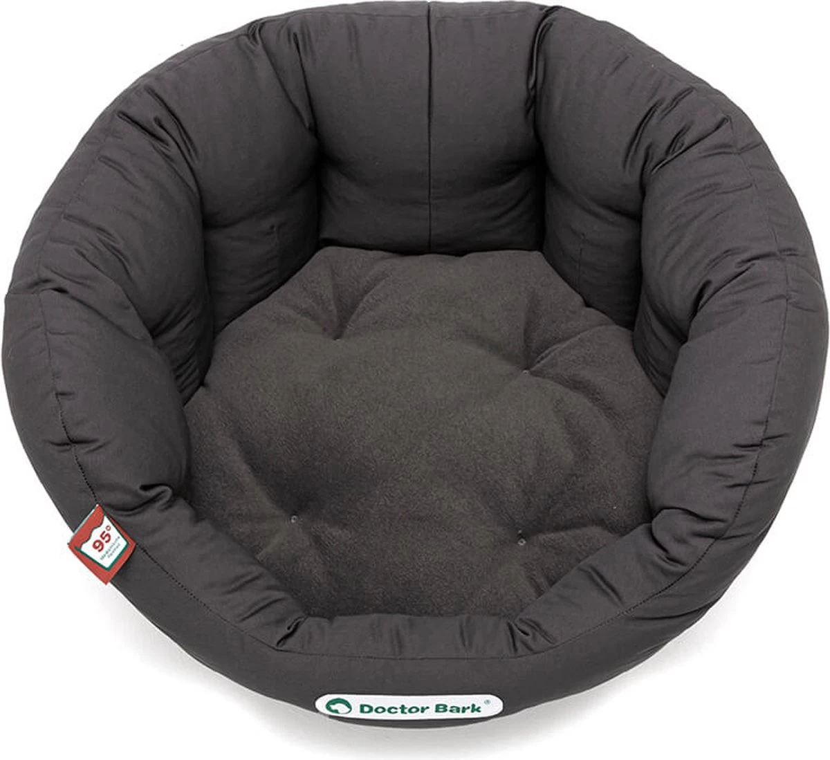 Doctor Bark Hondenmand Rond Grijs – Large