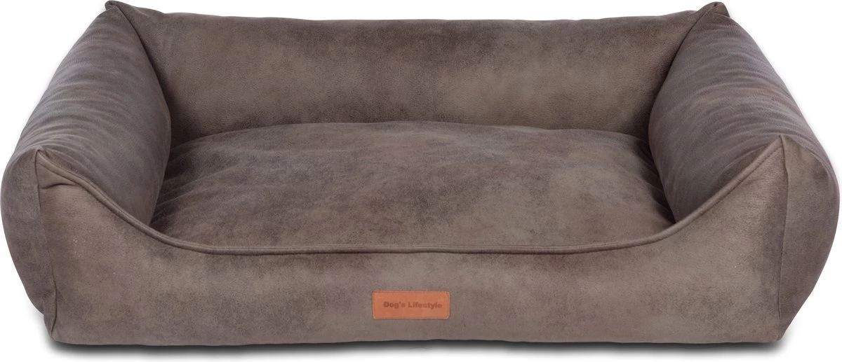 Dog’s Lifestyle Orthopedische Hondenmand Lederlook Deluxe Taupe XL 120cm – Ook In M & L – Antraciet & Bruin