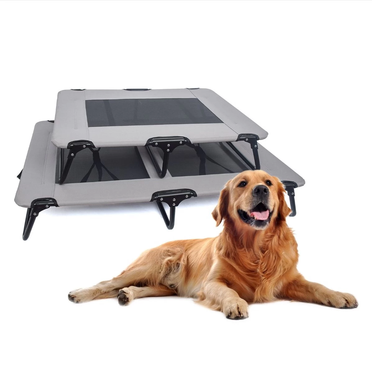 Dogs&Co Stretcher Grijs – Outdoor Hondenstretcher – Opvouwbaar 108x76x18cm