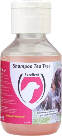 Excellent Shampoo – Sterk Reinigende En Verzorgende Concentraat Shampoo – Geschikt Voor Honden – Tea Tree – 100 Ml
