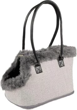 Flamingo Hondentas Esmee – Grijs – 52 X 25 X 26 Cm