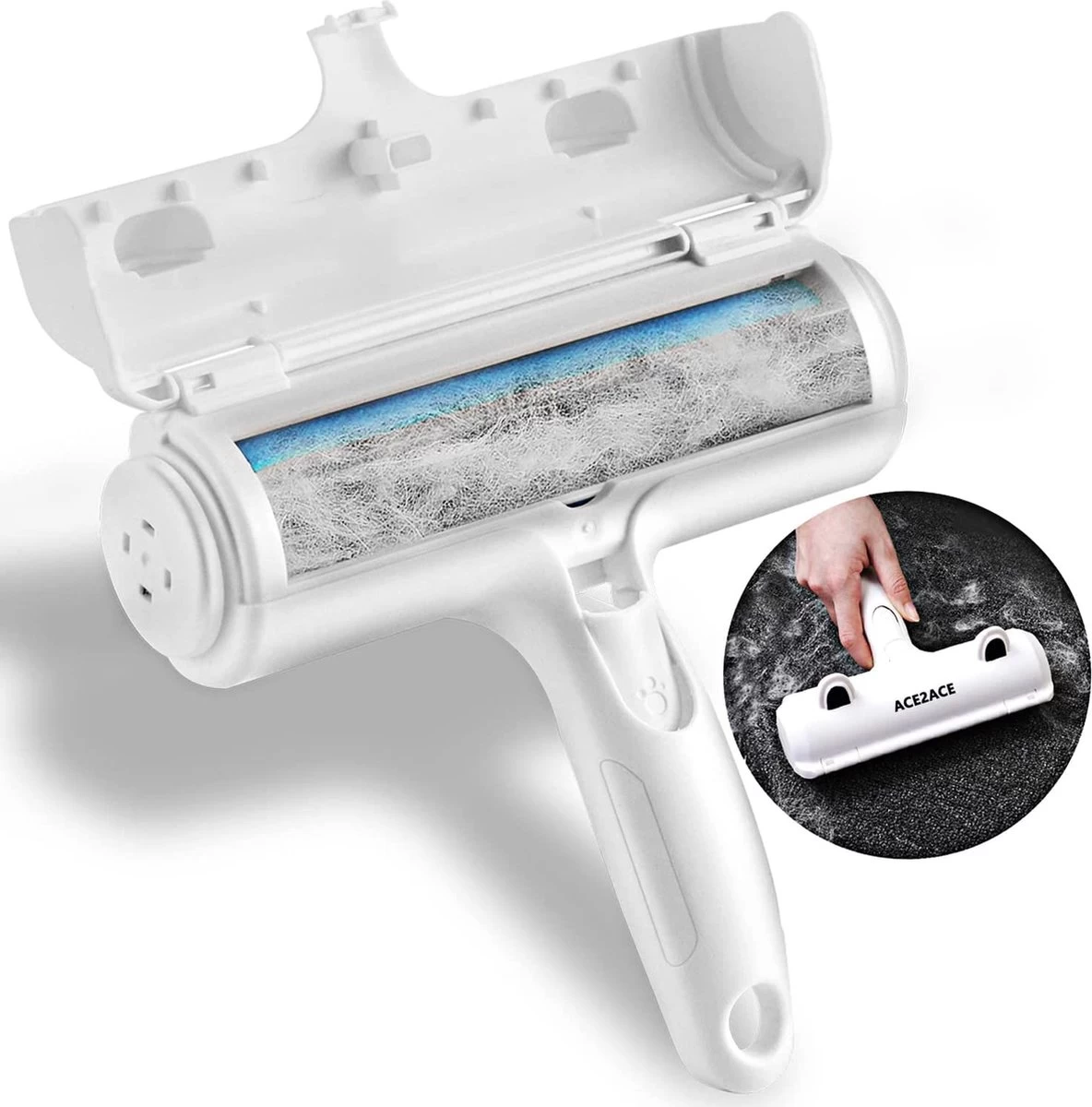 Haarverwijderaar Voor Huisdieren, Herbruikbare Pluizenborstel Voor Dierenharen – Verwijderen Van Hondenhaar & Kattenhaar, Gemakkelijk Schoon Te Makenapijt, Sofa, Kleding, Beddengoed – Blauw