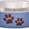 Honden Voerbak & Drinkbak – Vaatwasmachinebestendig, Met Antislip En Antibacteriële RVS Binnenzijde – Loving Pets Bella Bowl – 8 Kleuren In Small Tot Extra-Large – Kleur: Metallic Blueberry, Maat: Medium – 750ml