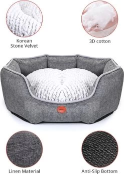 Huisdieren Mand – Huisdieren Sofa – Zachte Waterdichte Kussen – Hond – Kat – Hondenmand – Kattenmand – Grijs – Katoen