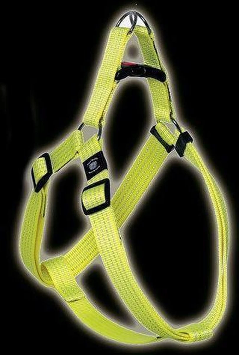 Flamingo KARLIE Riem Hondentuig Art Reflec Geel 25mmx60