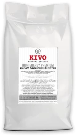 Kivo Petfood Hondenbrokken Krokant High Energy Premium 15 Kg – Tarweglutenvrij