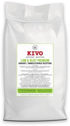 Kivo Petfood Hondenbrokken Krokant Lam & Rijst 15 Kg – Tarweglutenvrij