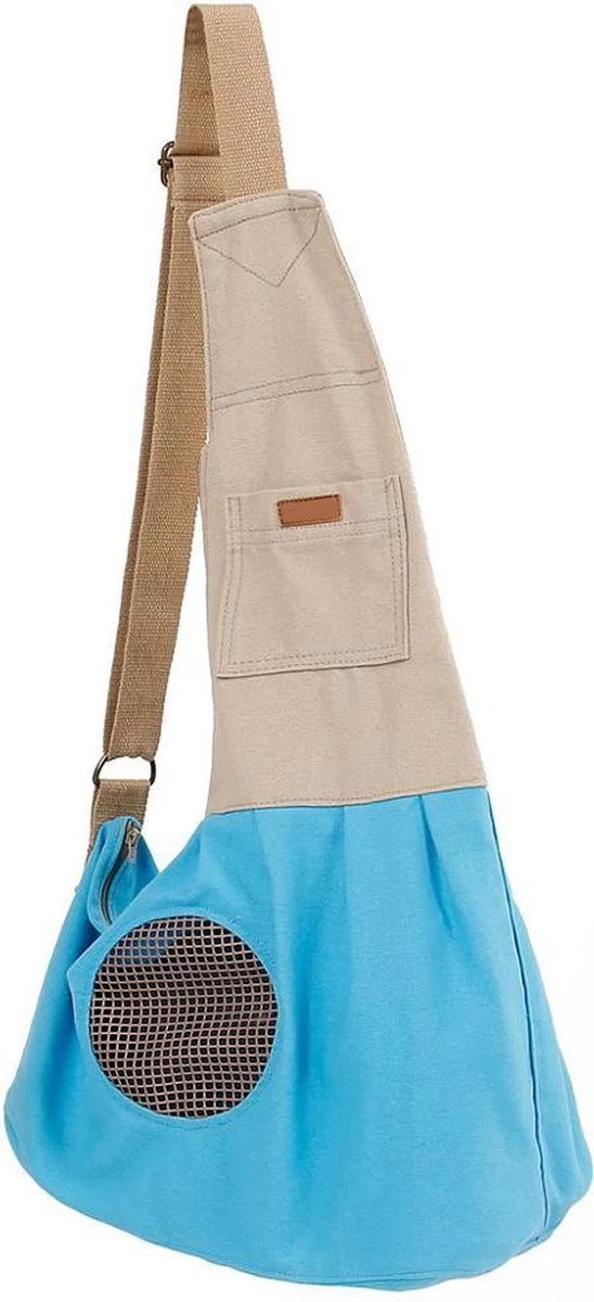 Klassieke Schoudertas Om Je Hondje Of Katje Mee Te Dragen – Kattentas – Hondentas – BLUE