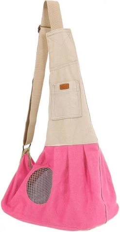 Klassieke Schoudertas Om Je Hondje Of Katje Mee Te Dragen – Kattentas – Hondentas – PINK