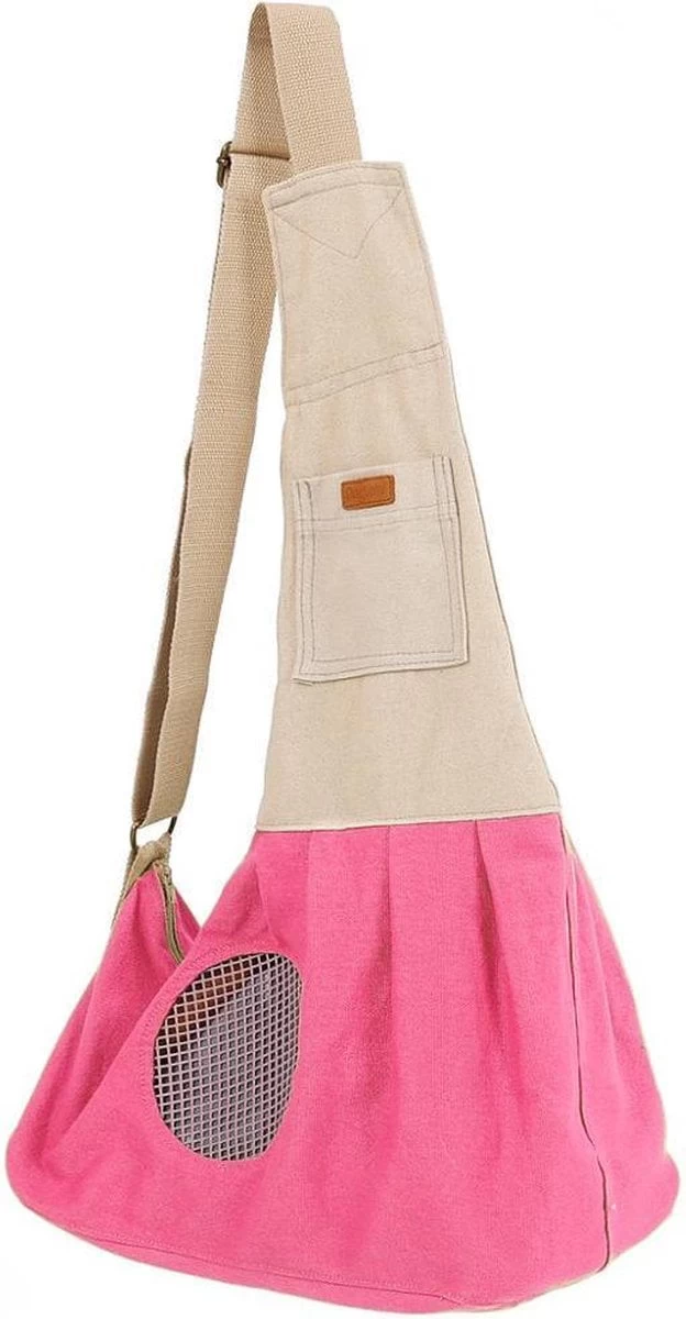 Klassieke Schoudertas Om Je Hondje Of Katje Mee Te Dragen – Kattentas – Hondentas – PINK