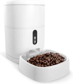 LSC Automatische Voerbak – Voerautomaat – Voederbak Kat & Hond – Camera, App En WiFi – Wit