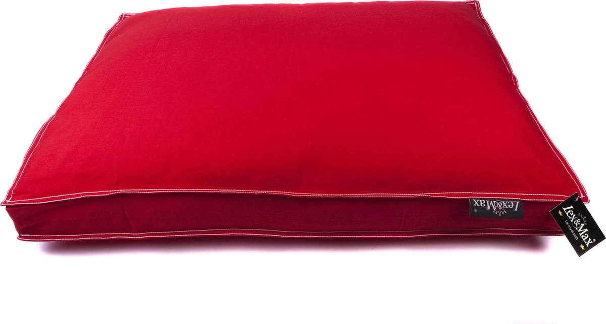 Lex & Max Tivoli – Losse Hoes Voor Hondenkussen – Boxbed – Rood – 75x50x9cm