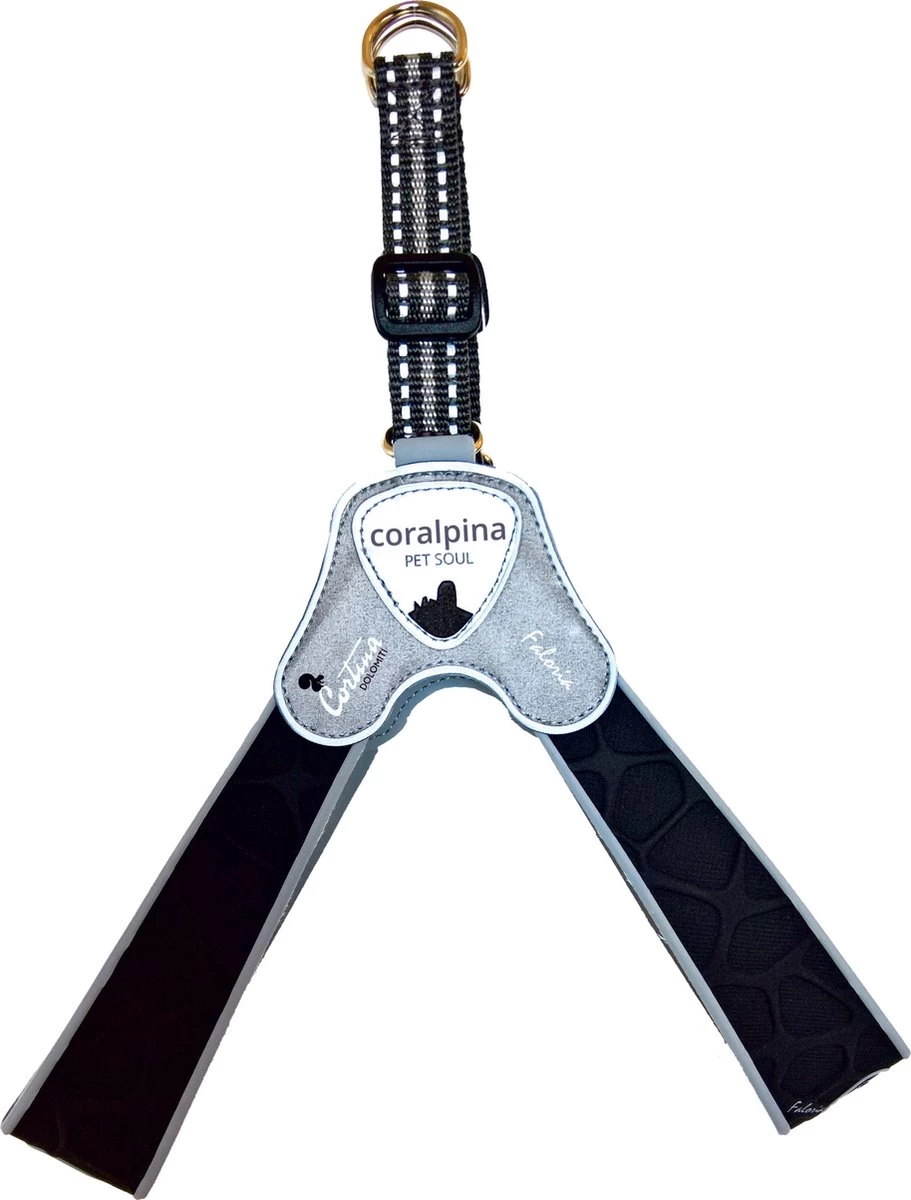 Luxe Coralpina – Hondenharnas – Faloria Zwart – Maat 1 – 20-30 Cm / 0,8-3 Kg