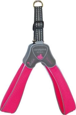 Luxe Coralpina – Hondenharnas Tuig Cinquetorri Fluo Roze – 40-50 Cm – Maat 5