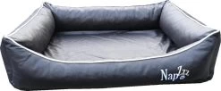 Napzzz Hondenmand Divan Lederlook Zwart Maat M: 90 X 75 Cm
