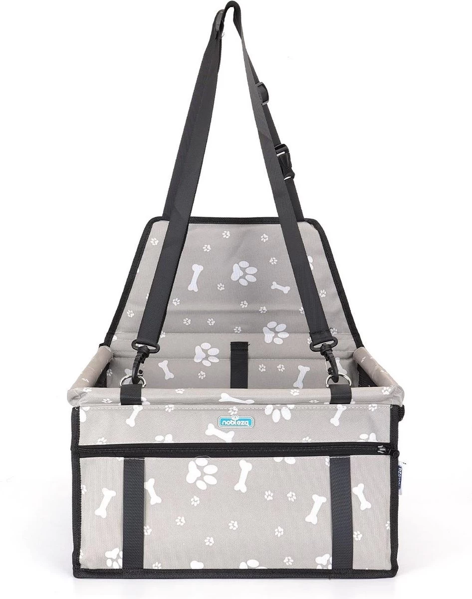 Nobleza Hondenstoel Auto – Hondenzitje Auto – Autostoel Hond – Autozitje Hond – Hondenmand Auto – Grijs