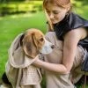 Pepets© – Hondenhanddoek – Extra Grote Honden Handdoek – Microvezel Handdoek – Handdoek Hond – Hondendeken – Droogdoek Hond – Dierendeken – Absorberend – 140*70CM – Beige