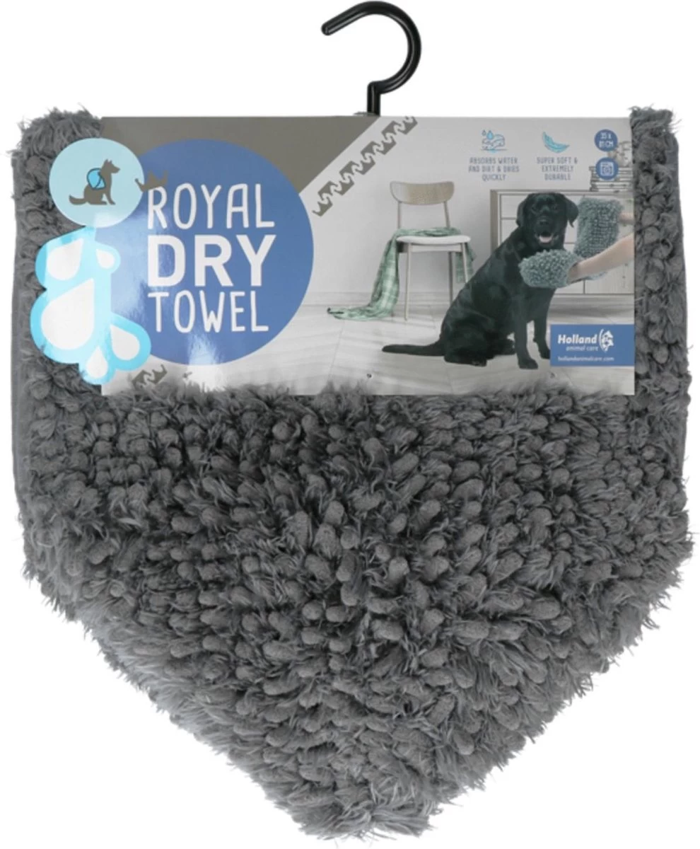 Royal Dry Towel Hondenhanddoek – Super Absorberend – Handig Voor Onderweg – 35×81 Cm – Microfiber Chenille – Geschikt Voor Honden En Overige Huisdieren