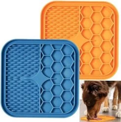 SY Goods – Lickimat – Voermat Voor Natvoer En Brokjes – Slow Feeder -Honden Afleidingspad Voor In De Douche, In Bad, Of Voor Het Borstelen – Gemakkelijk Te Verplaatsen En Voedsel Op Aan Te Brengen – Anti-schrok Voerbak – Silicoon Speelgoed