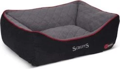 Scruffs Thermal Box Bed – Warme Hondenmand Voor Koude Dagen Met Superzachte Fleece Hoes – S/M/L/XL In Grijs, Bruin Of Zwart – Kleur: Zwart, Maat: Medium