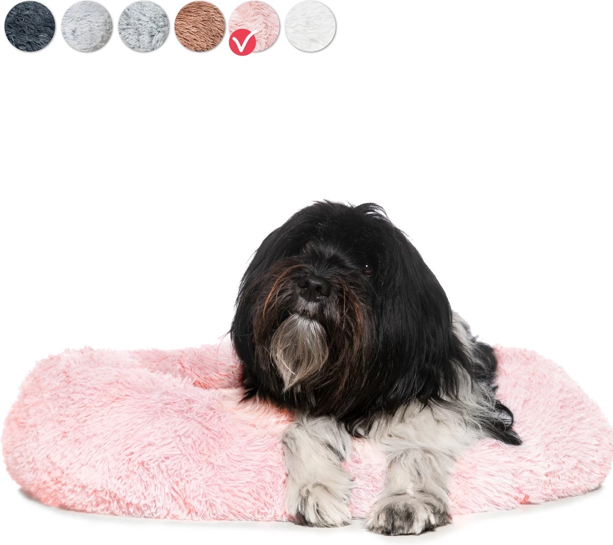 Snoozle Hondenmand – Superzacht En Luxe – Wasbaar – Fluffy – Hondenkussen – 70cm – Roze