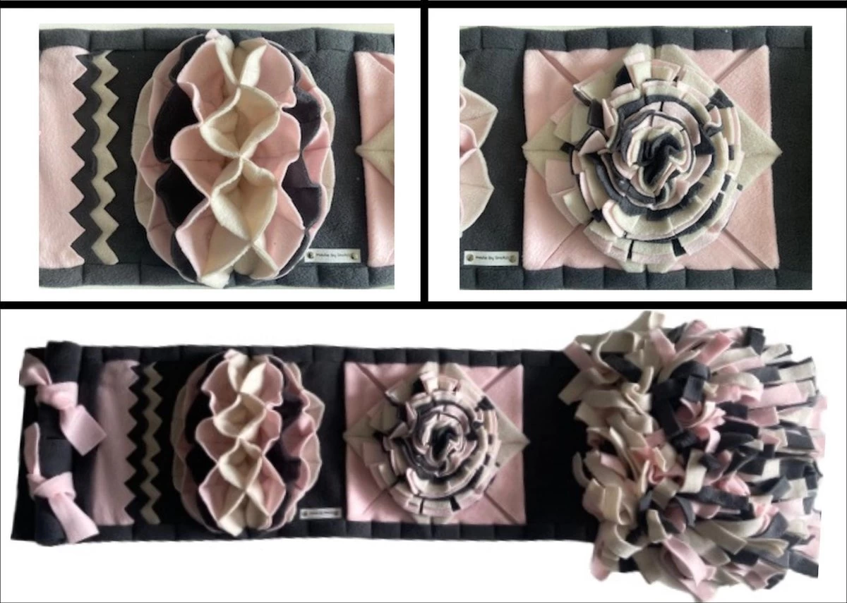 Snuffelmat Voor Honden En Katten. Snuffelmat Maat M In De Kleuren Antraciet, Roze, Beige. Hersenwerk Voor Huisdieren. MadeByShuko. Snuffelkleed-Speelkleed-Voerkleed-Hondenpuzzel-Voerpuzzel-Slowfeeder-Intelligentie Speelgoed Hond/kat