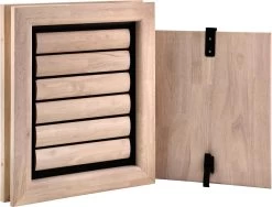 Tomsgates Jake Houten Hondenluik Voor Middelgrote Honden | Wit Afgewerkt | 34 X 28 Cm | Eenvoudige Installatie | Voor Deuren Tot 5.5 Cm Dik | Isolerend | Duurzaam