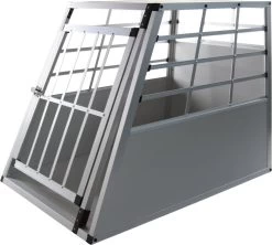 Topmast Autobench Ellipse – Large – 91 X 65 X 69 Cm – Lichgrijs – Aluminium Reisbench – Autobench Voor Hond – Autobenches – Reisbench Hond