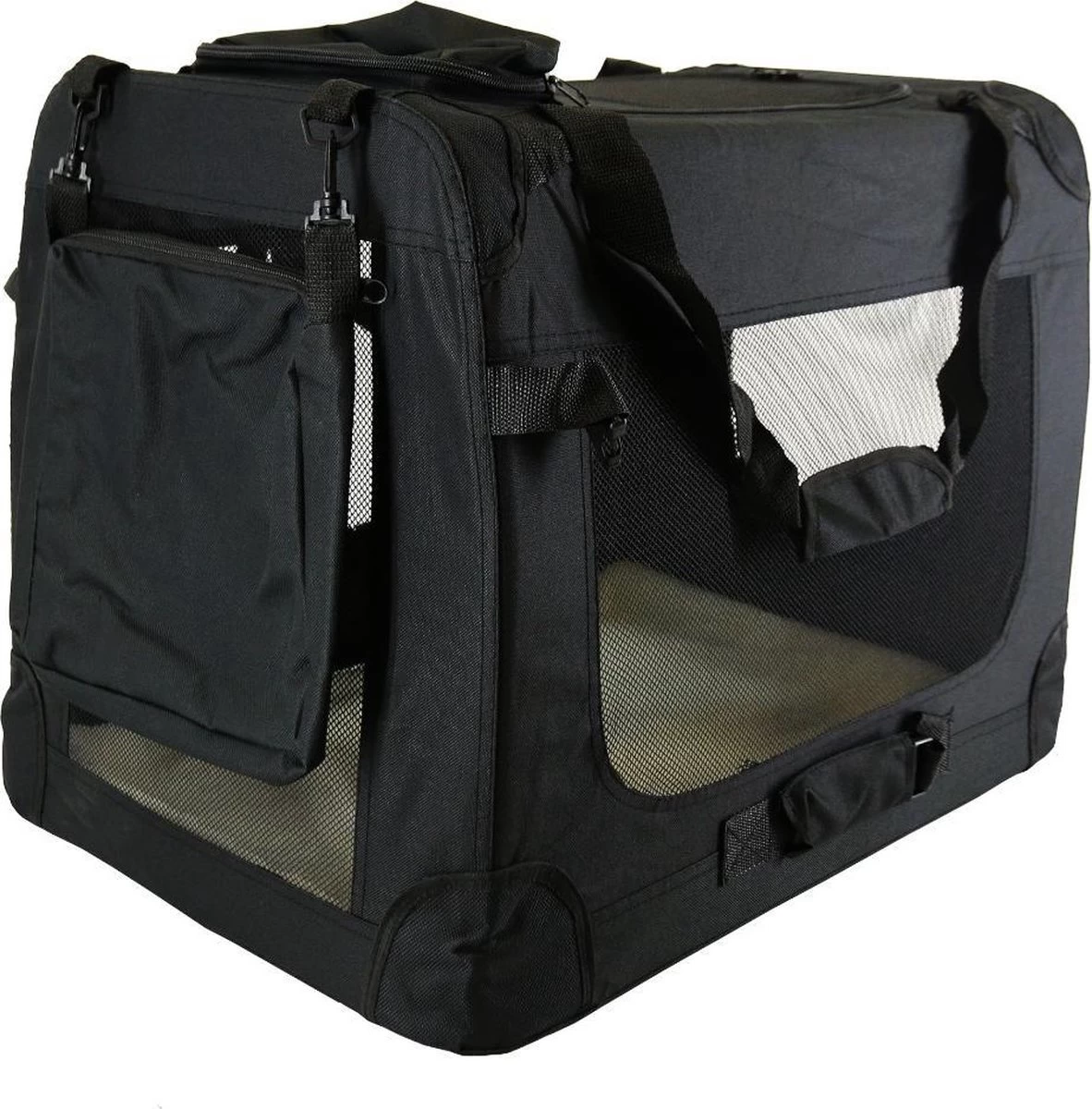 Topmast Autobench – Hondenbench – Nylon Bench- Reisbench – Zwart – 60 X 42 X 42 Cm