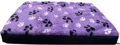 Topmast Blokkussen Hondenmatras Hondenkussen 125 X 90 X 10 Cm Vetfleece Lila Voetprint