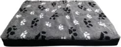 Topmast Blokkussen Hondenmatras Hondenkussen 80 X 55 X 10 Cm Vetfleece Grijs Voetprint
