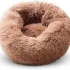 Topmast Fluffy Donut Dierenkussen – Hondenmand – Kattenmand – Superzacht – Wasbaar – 100 Cm – Camel – XL