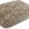 Topmast Fluffy Lounge Serie – Hondenkussen – Taupe – 56 X 40 X 13 Cm – Hondenmand – Dierenkussen – Kattenkussen – Kattenmand