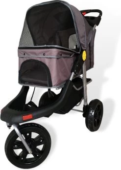 Topmast Hondenbuggy – All Terrain Big Wheels – Inklapbare Hondenbuggy – Bruin