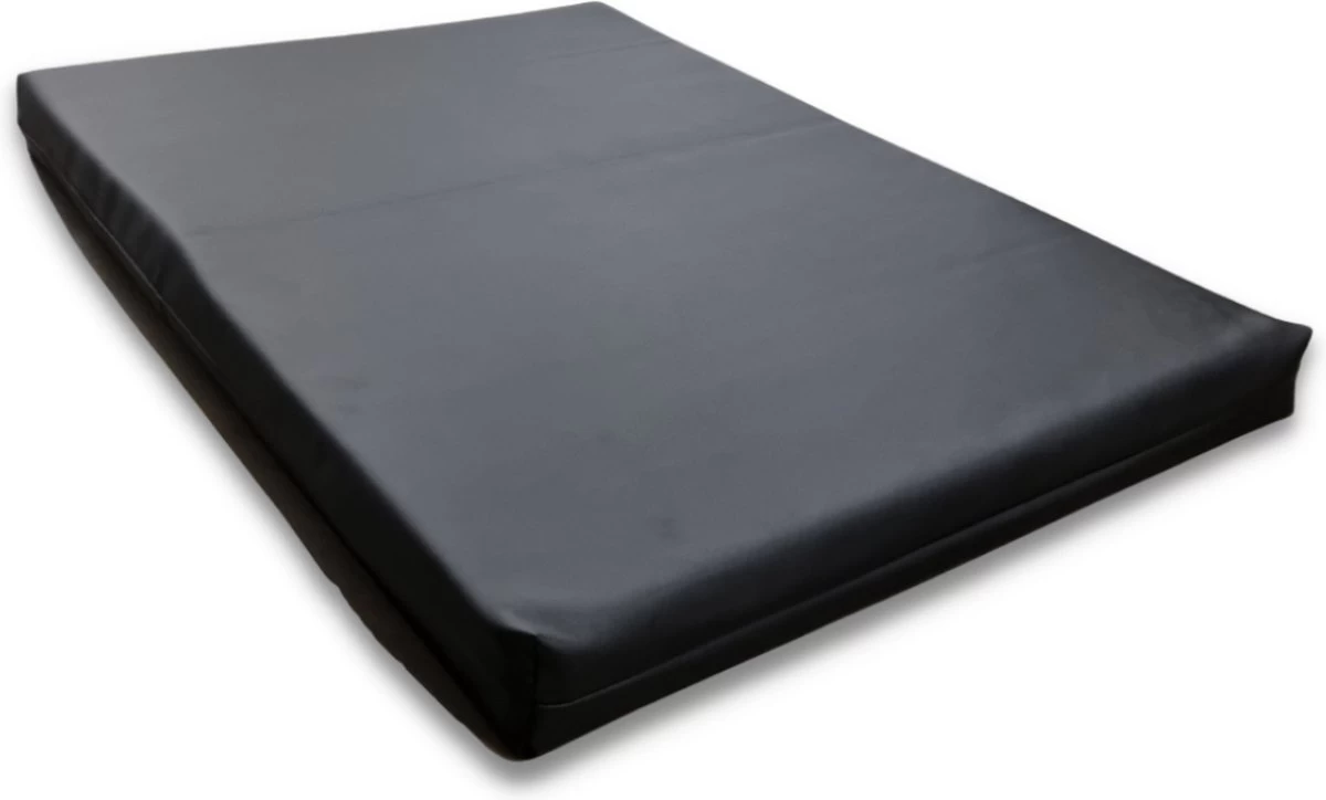 Topmast Jumbo – Hondenbed – Zwart – 125 X 90 Cm – Leatherlook Hondenkussen – Hondensofa – Honden Ligbed – Hondenmatras