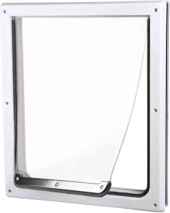 Trixie 2-Weg Hondenluik Wit – S-M 30 X 36 CM