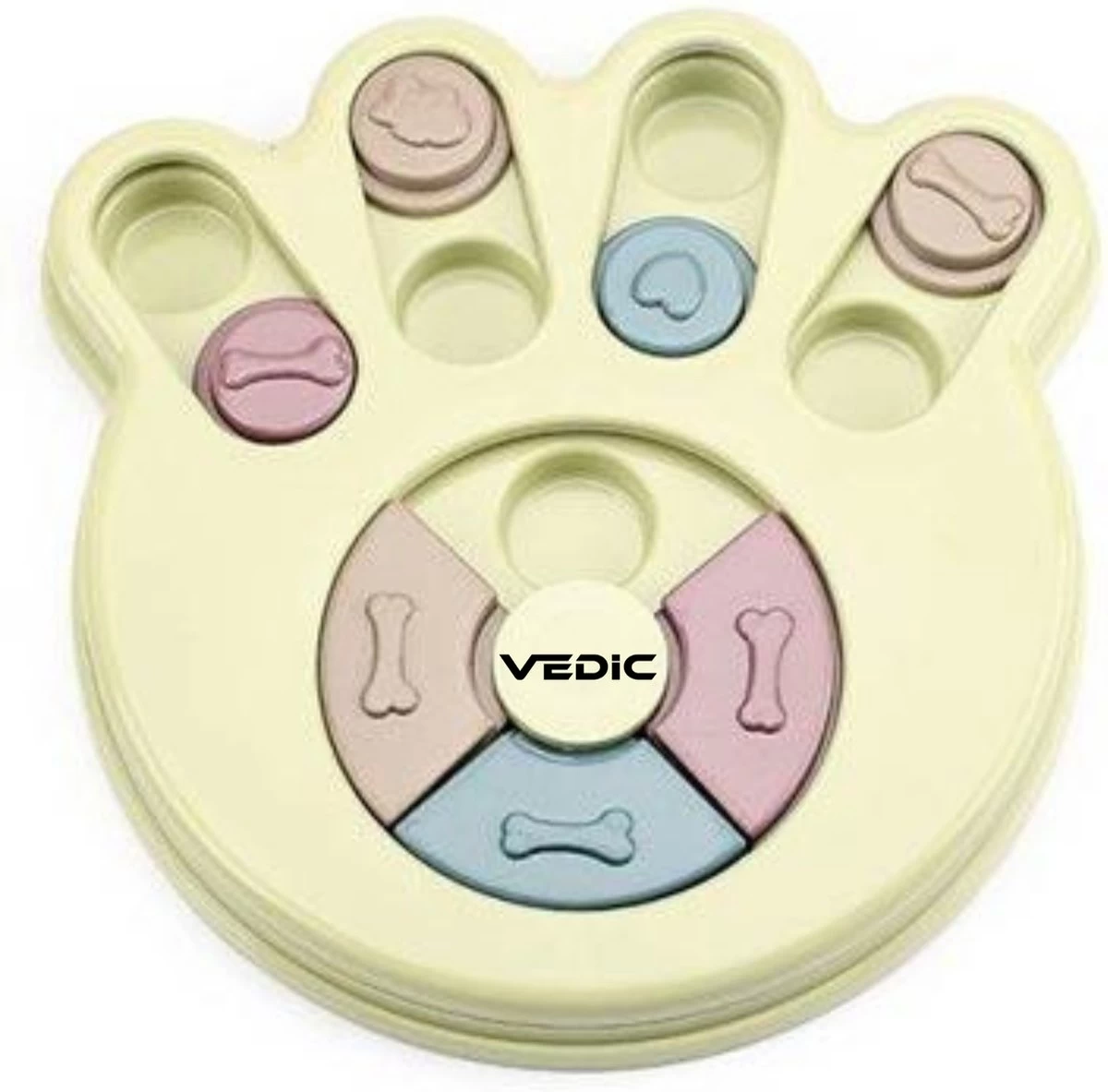 VEDIC® – Hondenpuzzel Hondenpoot Groen – Hondenspeelgoed – Verschuifbare Verstopplekken – 23x23cm