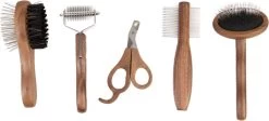 WUFY HARRY 5-in-1 Verzorgingsset Voor Huisdieren – Hondenborstel – Dubbelzijdige Borstel – Borstel Met Fijne Draad – Ontklitter – Dubbele Kam – Klauwschaar