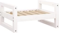 VidaXL Hondenmand 55.5×45.5×28 Cm Massief Grenenhout Wit